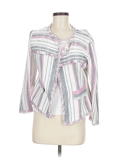 Pre-owned Nic + Zoe Cardigan Sweater In White