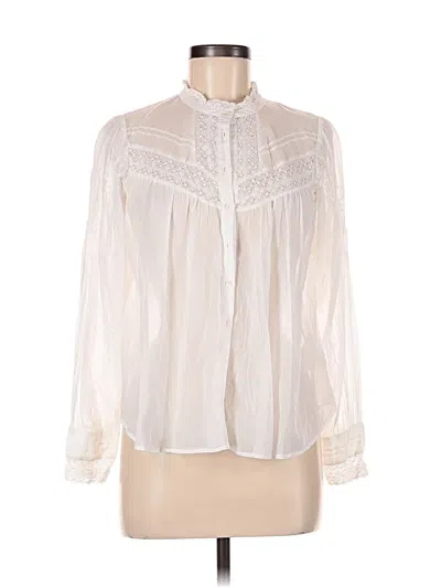 Pre-owned Ba&sh Long Sleeve Blouse In White