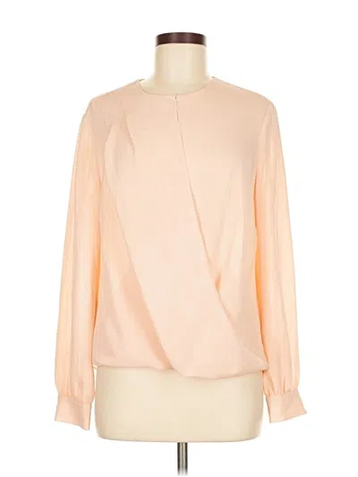 Pre-owned Ann Taylor Long Sleeve Blouse In Pink