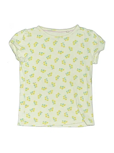 Pre-owned Mini Boden Kids' Short Sleeve Top Yellow Crew Neck Tops