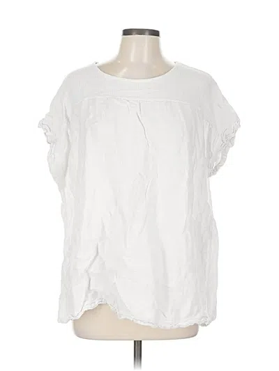 Pre-owned Assorted Brands Short Sleeve Blouse In White