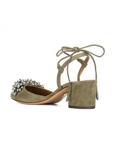 Shop Aquazzura 'monaco' Pumps - Grey