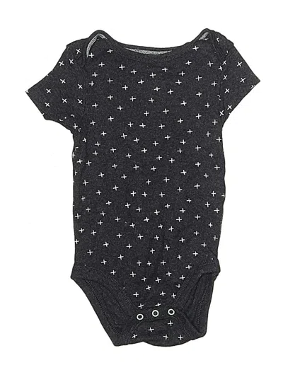 Pre-owned Cloud Island Babies' Short Sleeve Onesie In Black