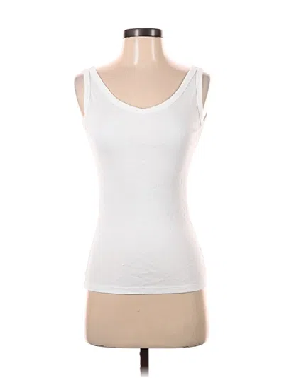 Pre-owned Uniqlo Tank Top White Strapless Neckline Tops