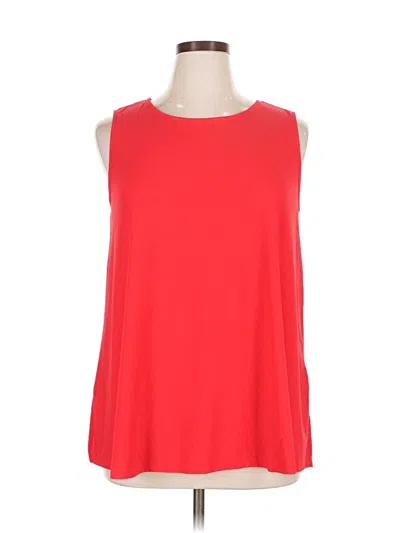 Ellen Tracy Sleeveless Blouse In Red