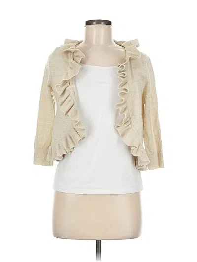 Pre-owned Diane Von Furstenberg Wool Cardigan Sweater In White