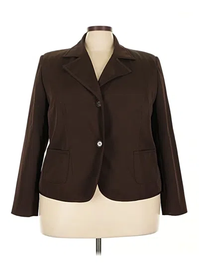 Pre-owned Leslie Fay Blazer Jacket In Brown