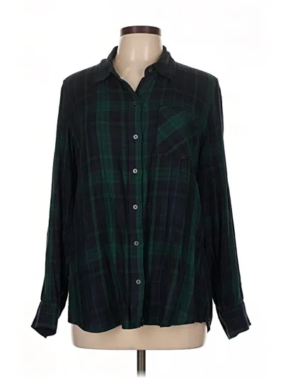 Pre-owned Gap Long Sleeve Button Down Shirt In Green