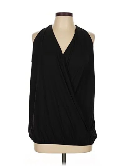 Pre-owned Zenana Sleeveless Blouse In Black