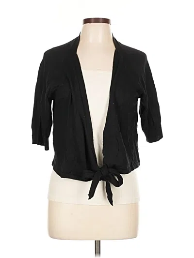 Pre-owned Pure Collection Cashmere Cardigan Sweater In Black