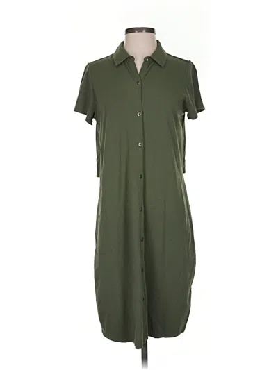 Pre-owned Jjill Casual Dress In Green
