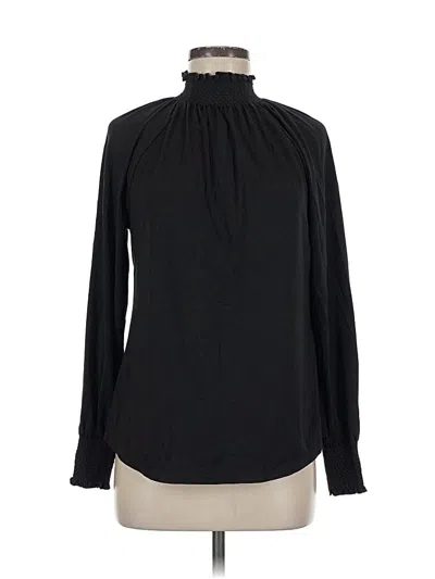 Pre-owned Chico's Long Sleeve Blouse In Black