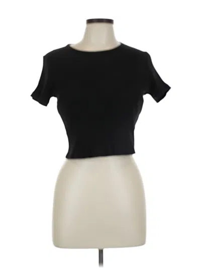 Pre-owned Uniqlo Short Sleeve Turtleneck In Black