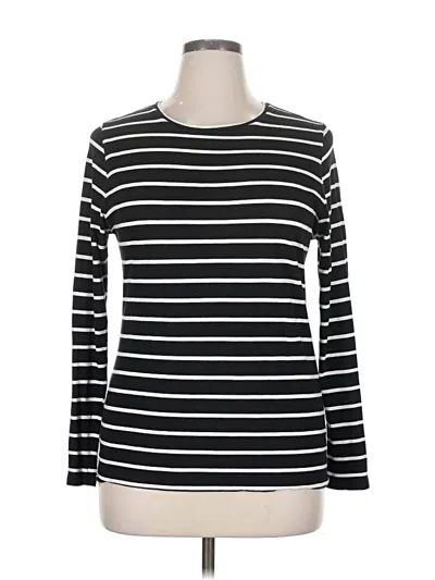 Pre-owned Ann Taylor Long Sleeve T-shirt In Black