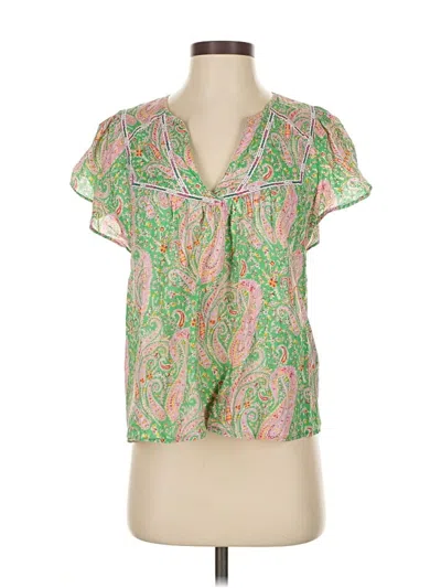 Pre-owned Ba&sh Short Sleeve Blouse In Green