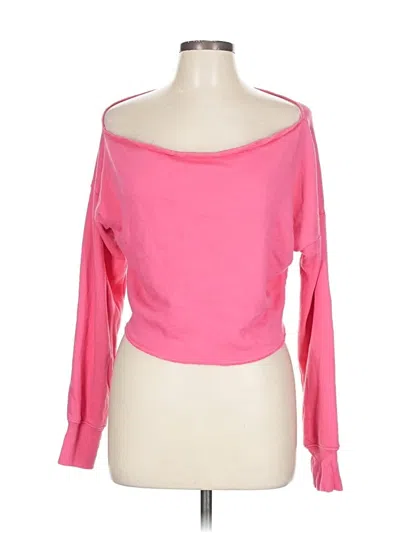 Pre-owned Carbon38 Long Sleeve Top Pink Strapless Neckline Tops