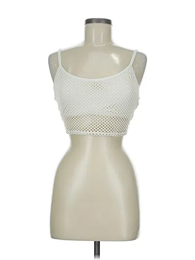 Pre-owned Robin Piccone Tank Top Ivory Strapless Neckline Tops In White