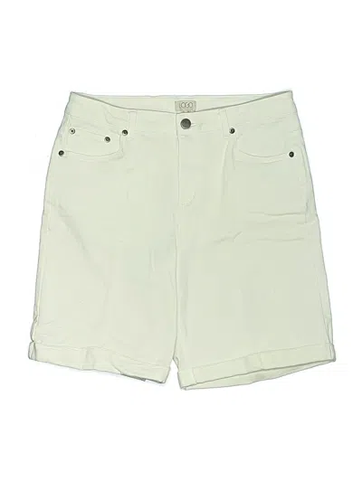 Pre-owned Logo By Lori Goldstein Khaki Shorts In White