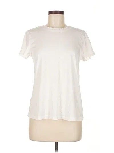 Pre-owned Athleta Short Sleeve T-shirt In White