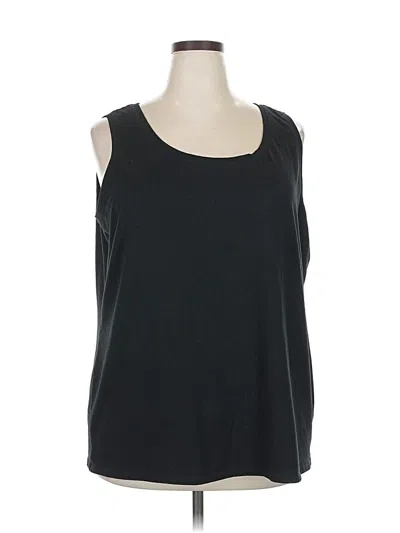 Pre-owned Peter Nygard Sleeveless Top Black Scoop Neck Tops