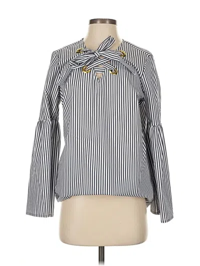 Pre-owned Michael Michael Kors Long Sleeve Blouse In Gray