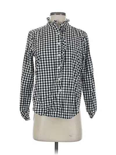 Pre-owned Ann Taylor Long Sleeve Blouse In Black