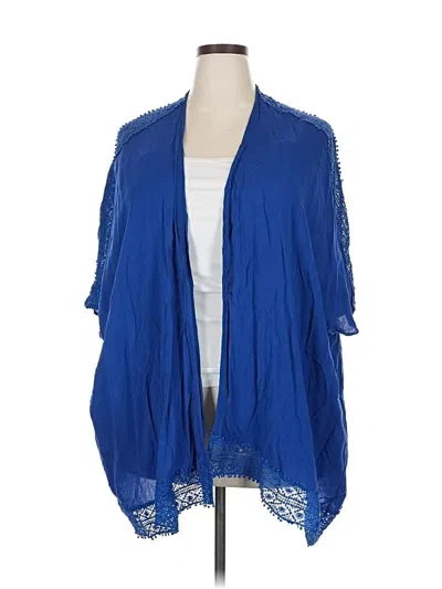 Pre-owned Love Cameron Kimono In Blue