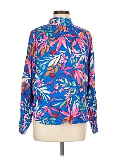 Pre-owned Easel Long Sleeve Blouse In Blue