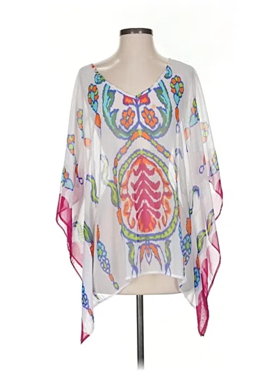 Pre-owned Chico's 3/4 Sleeve Blouse In White