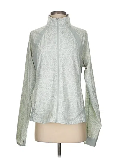 Pre-owned Athleta Track Jacket In Silver