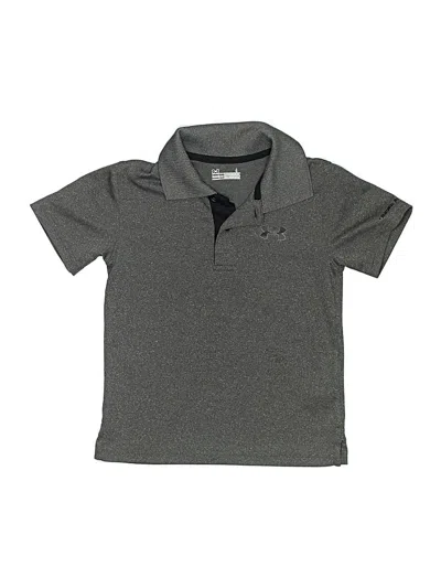 Pre-owned Under Armour Kids' Short Sleeve Top Gray Collared Neckline Tops