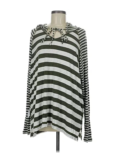 Pre-owned Cabi Long Sleeve T-shirt In Silver