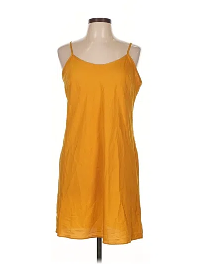 Pre-owned Nanette Lepore Sleeveless Top Yellow Scoop Neck Tops
