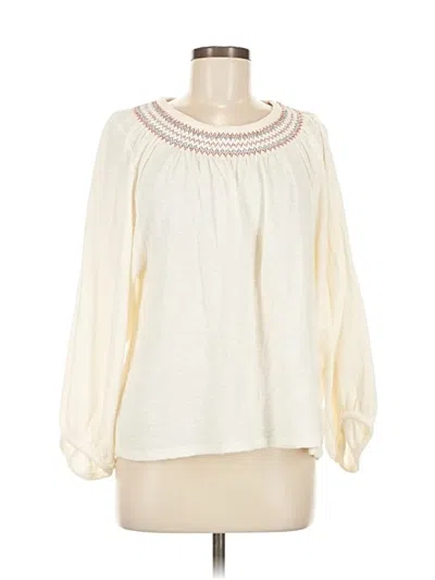 Pre-owned Madewell 3/4 Sleeve Blouse In White