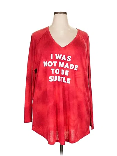 Pre-owned Torrid Long Sleeve T-shirt In Red