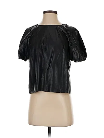 Pre-owned Velvet By Graham & Spencer Short Sleeve Blouse In Black