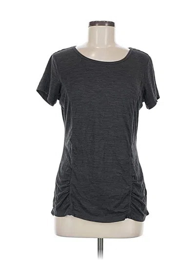 Pre-owned Gaiam Short Sleeve T-shirt In Gray