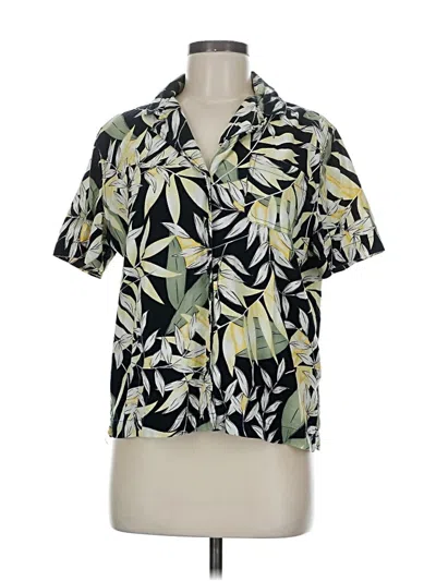 Pre-owned Erika Short Sleeve Blouse In Green