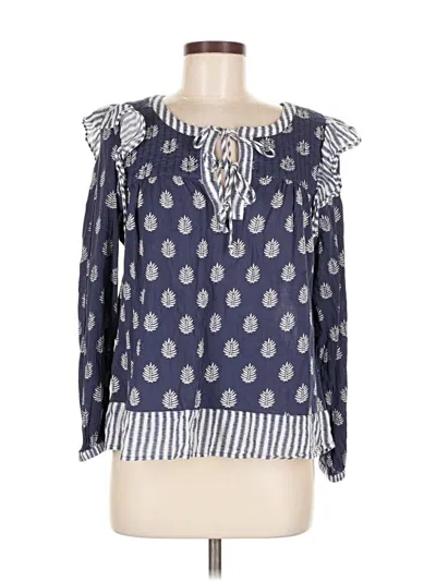 Pre-owned Vineyard Vines 3/4 Sleeve Blouse In Blue