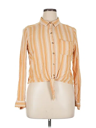 Pre-owned Aéropostale Long Sleeve Blouse In Yellow