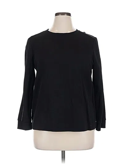 Pre-owned Ann Taylor 3/4 Sleeve T-shirt In Black