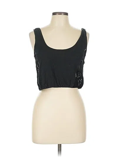 Pre-owned Sparkle & Fade Tank Top Black Strapless Neckline Tops