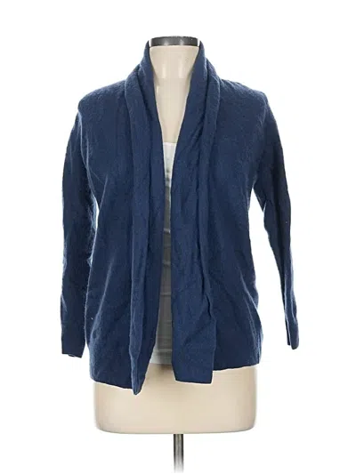 Pre-owned C By Bloomingdale's Cashmere Cardigan Sweater In Blue
