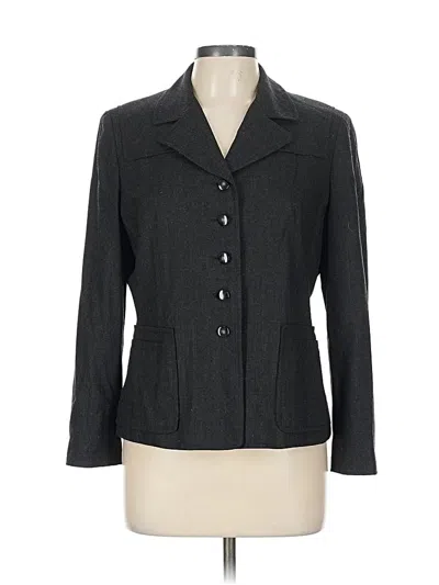 Pre-owned Talbots Wool Blazer Jacket In Gray