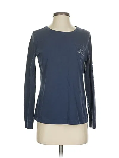 Pre-owned Vineyard Vines Long Sleeve T-shirt In Blue