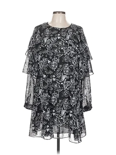 Lost Ink Cocktail Dress In Black