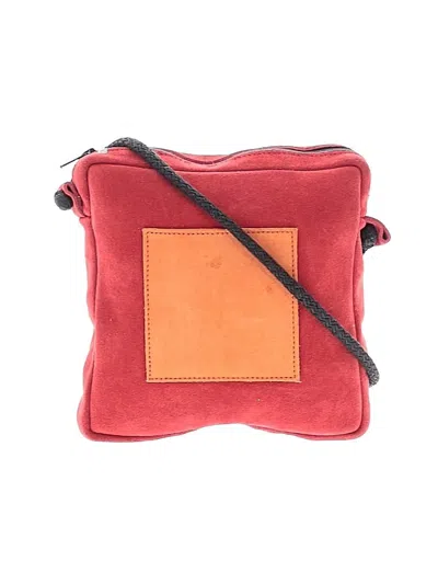 Pre-owned Assorted Brands Leather Crossbody Bag In Red