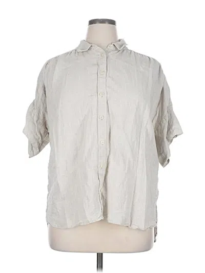 Pre-owned Baird Mcnutt For J.crew Short Sleeve Blouse In Gray