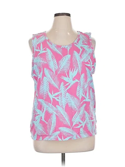 Pre-owned Original Use Tank Top Pink Ruffles Neckline Tops