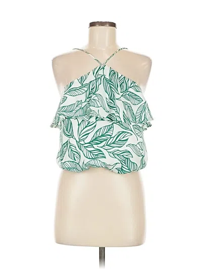 Pre-owned Allie Rose Sleeveless Blouse In Green
